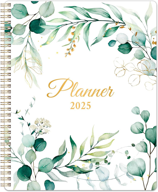 2025 Planner - 9" x 11" Planner Weekly and Monthly 2025, from JAN. 2025 to DEC. 2025, Calendar Planner 2025 with Tab, Twin-Wire Binding, Inner Pocket