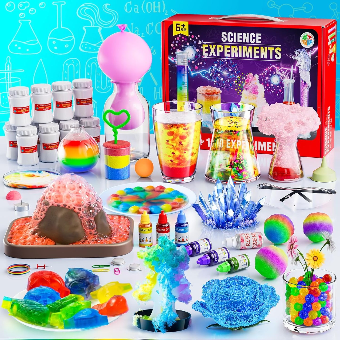 110 Lab Experiments Science Kits for Kids - STEM Projects Educational Scientific Toys for kids 6 7 8 9 10 12 Years Old, Christmas Birthday Gifts for Boys and Girls, Chemistry Set, Learning & Education - (style: 110+ Science kit)